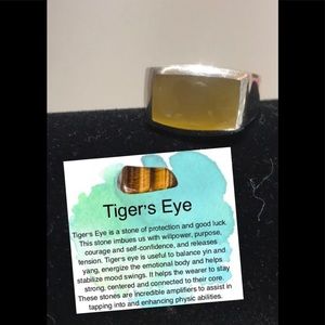 Tigers eye sterling ring